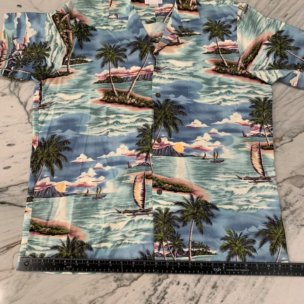 Vintage KY's‎ International Shirt Made in Hawaii Mens XL Tropical Palm Tree - Picture 8 of 10